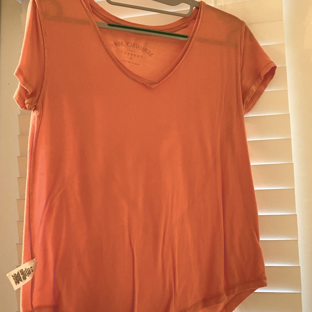 Coral Seriously Soft T-Shirt Aeropostale